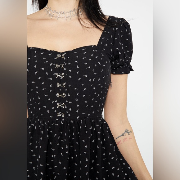 Disturbia Mortem Floral Print Midi Dress US 16 / UK 20 - Picture 2 of 11